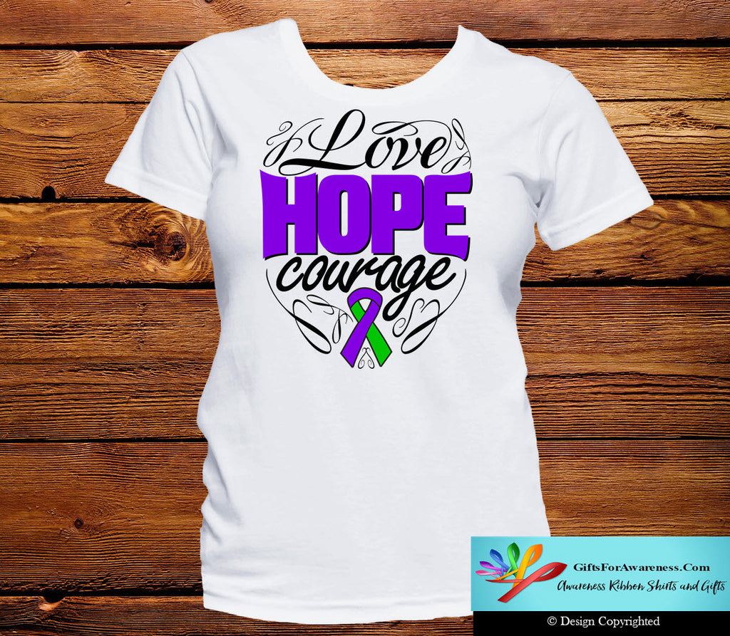 Anal Cancer Love Hope Courage Shirts