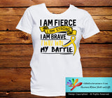 Childhood Cancer I Am Fierce Strong and Brave Shirts - GiftsForAwareness