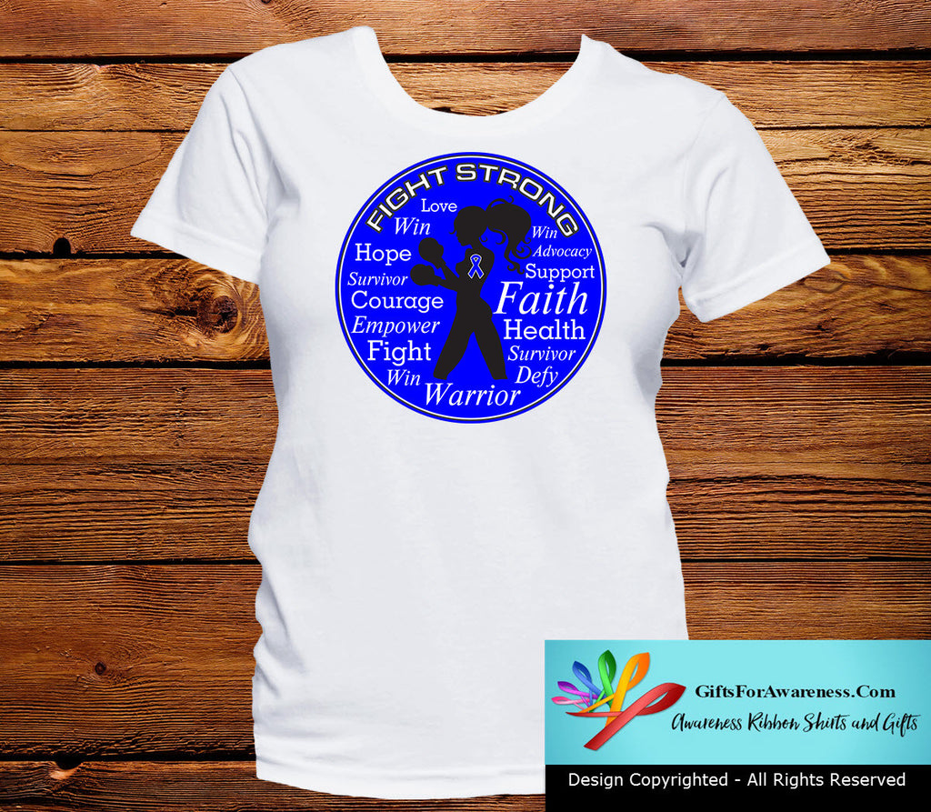 Colon Cancer Fight Strong Motto T-Shirts