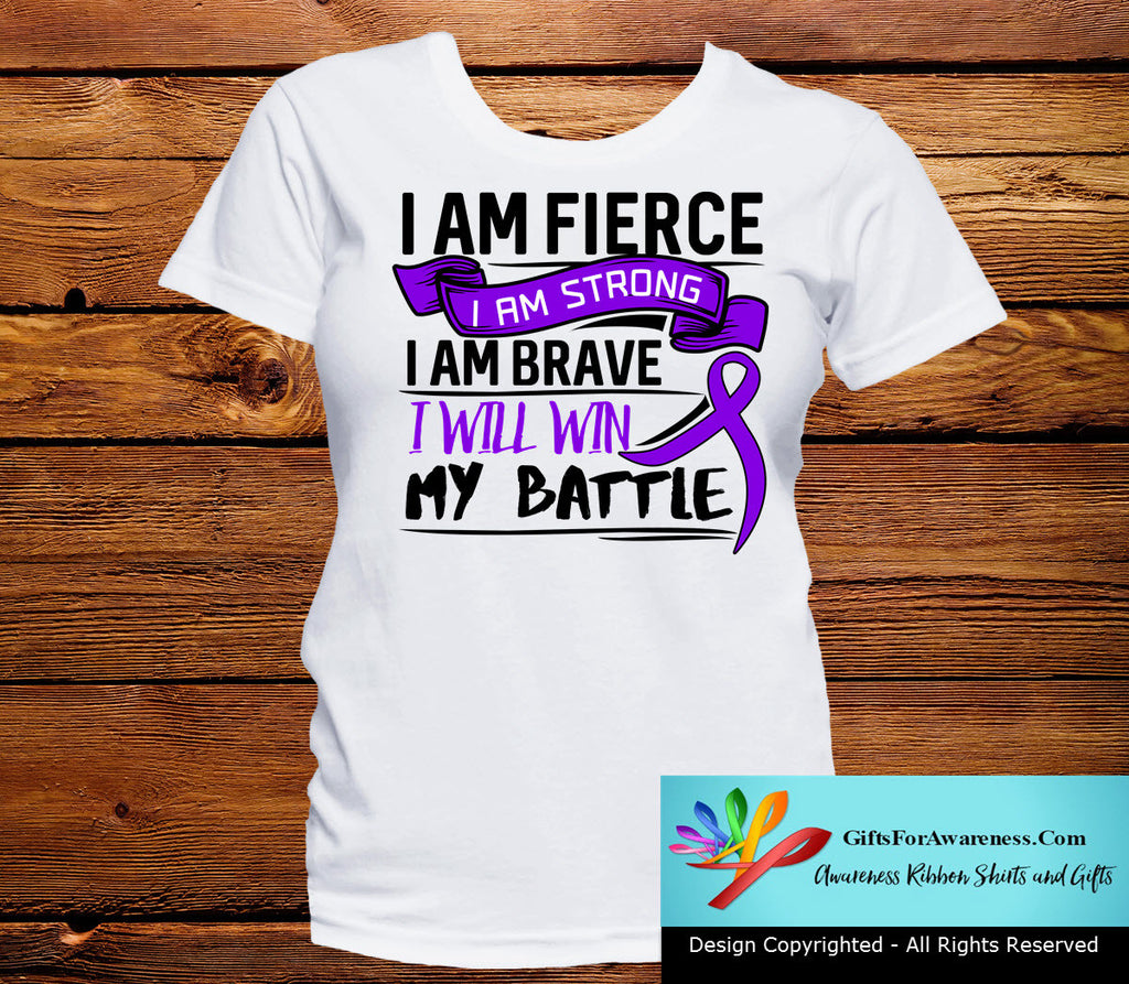 Cystic Fibrosis I Am Fierce Strong and Brave Shirts