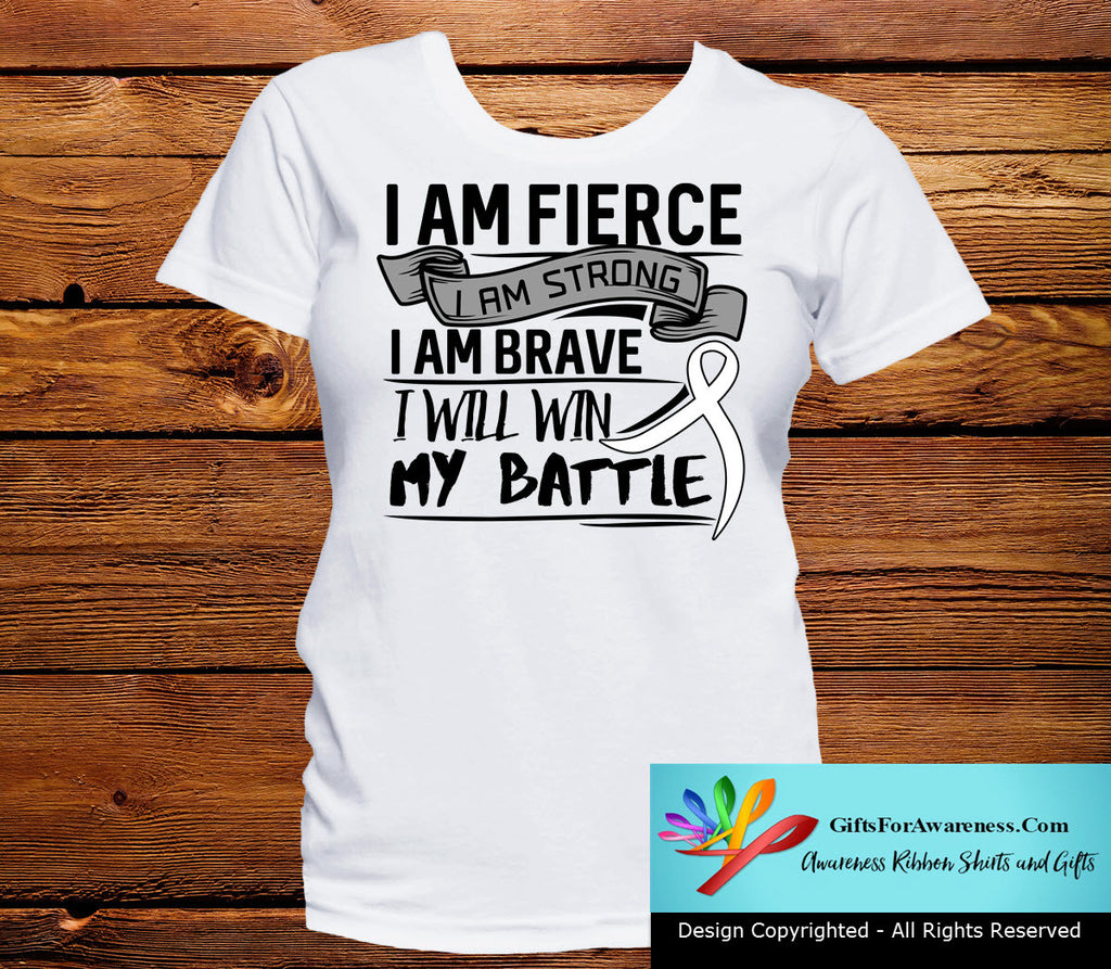 Lung Cancer I Am Fierce Strong and Brave Shirts