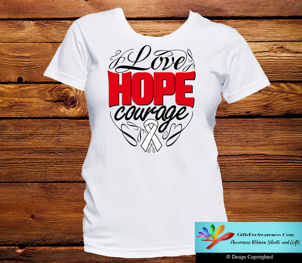 Lung Cancer Love Hope Courage Shirts