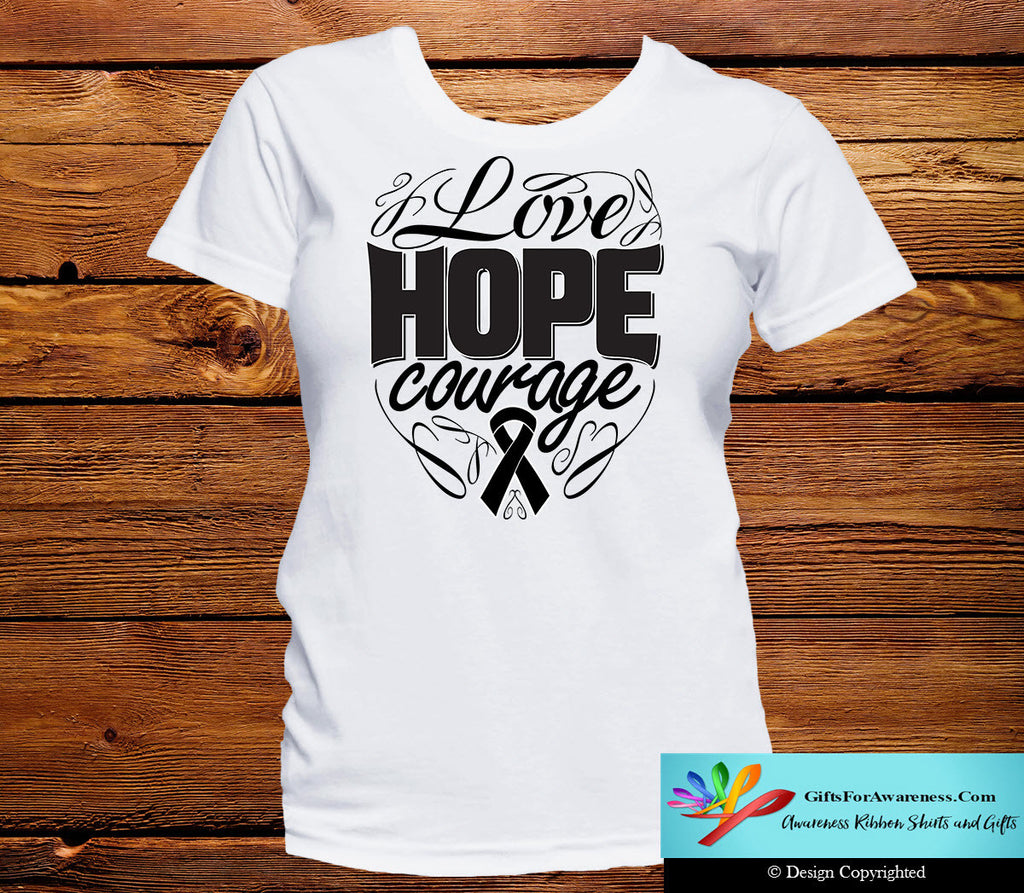 Melanoma Love Hope Courage Shirts