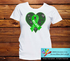 Adrenal Cancer Believe Heart Ribbon Shirts - GiftsForAwareness