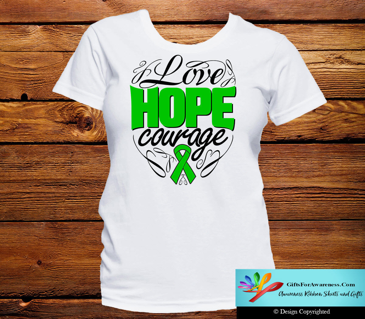 Adrenal Cancer Love Hope Courage Shirts - GiftsForAwareness