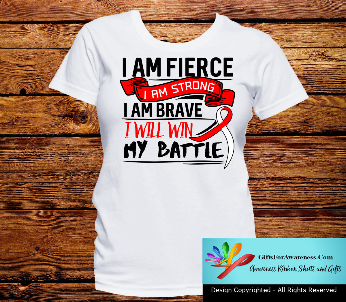 Aplastic Anemia I Am Fierce Strong and Brave Shirts - GiftsForAwareness