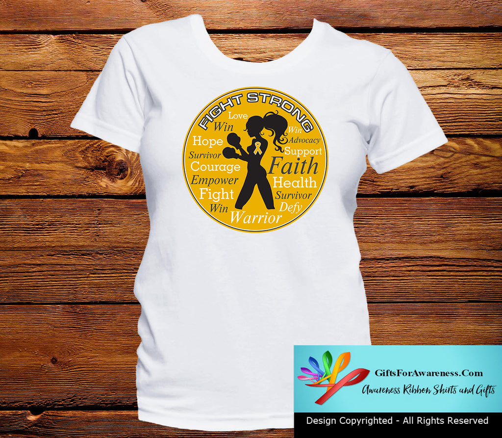 Appendix Cancer Fight Strong Motto T-Shirts