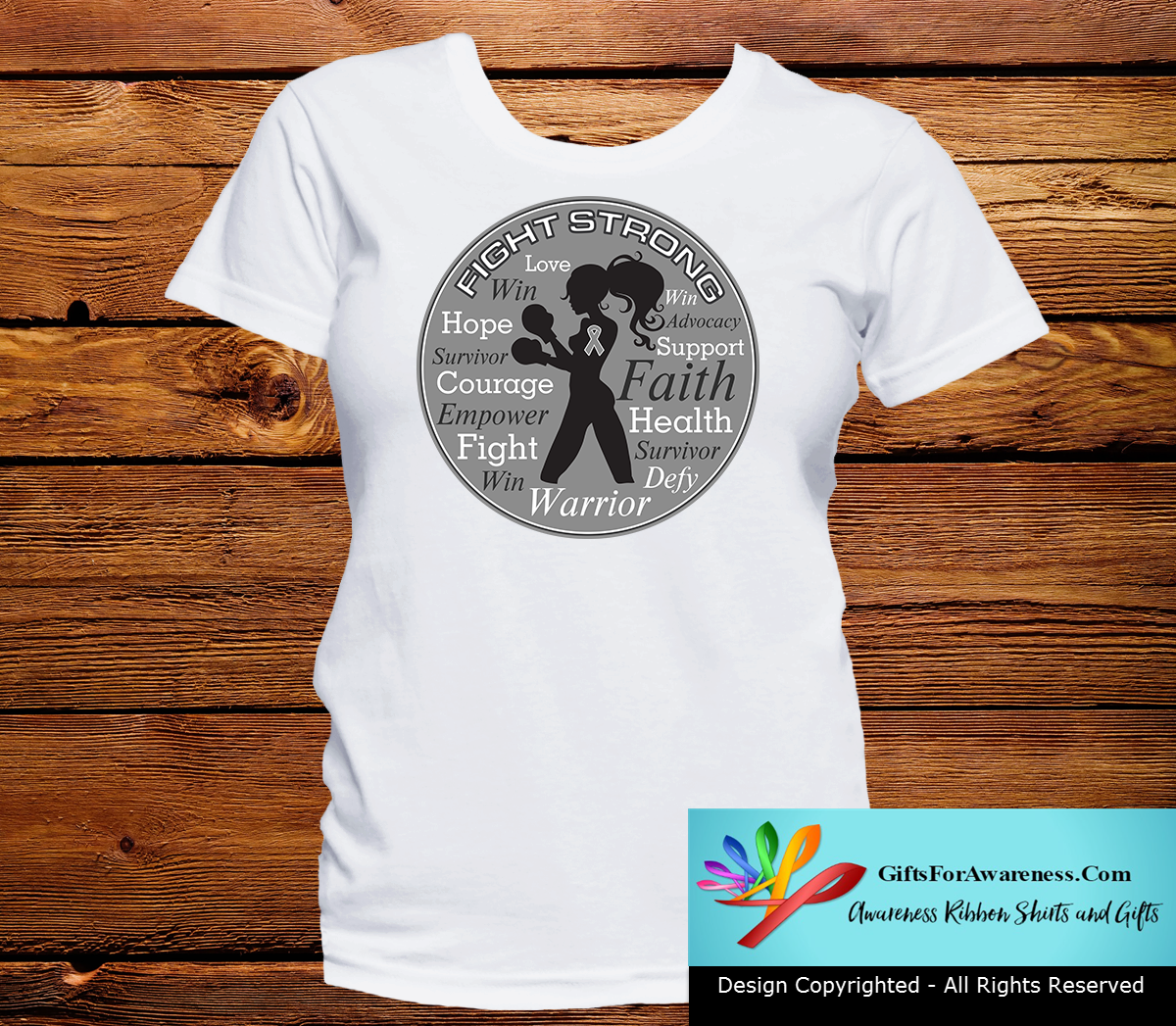 Asthma Fight Strong Motto Shirts.png Fight Strong Motto T-Shirts - GiftsForAwareness