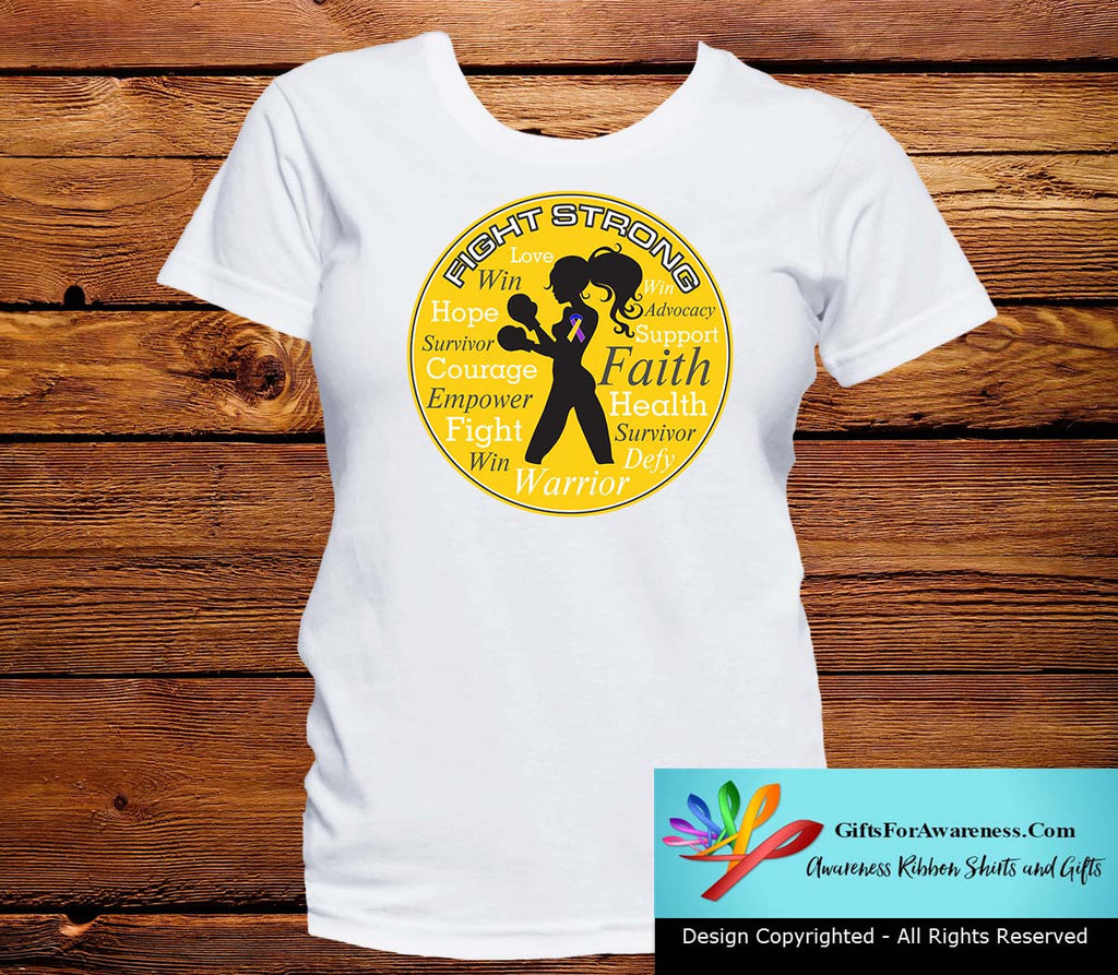 Bladder Cancer Fight Strong Motto T-Shirts