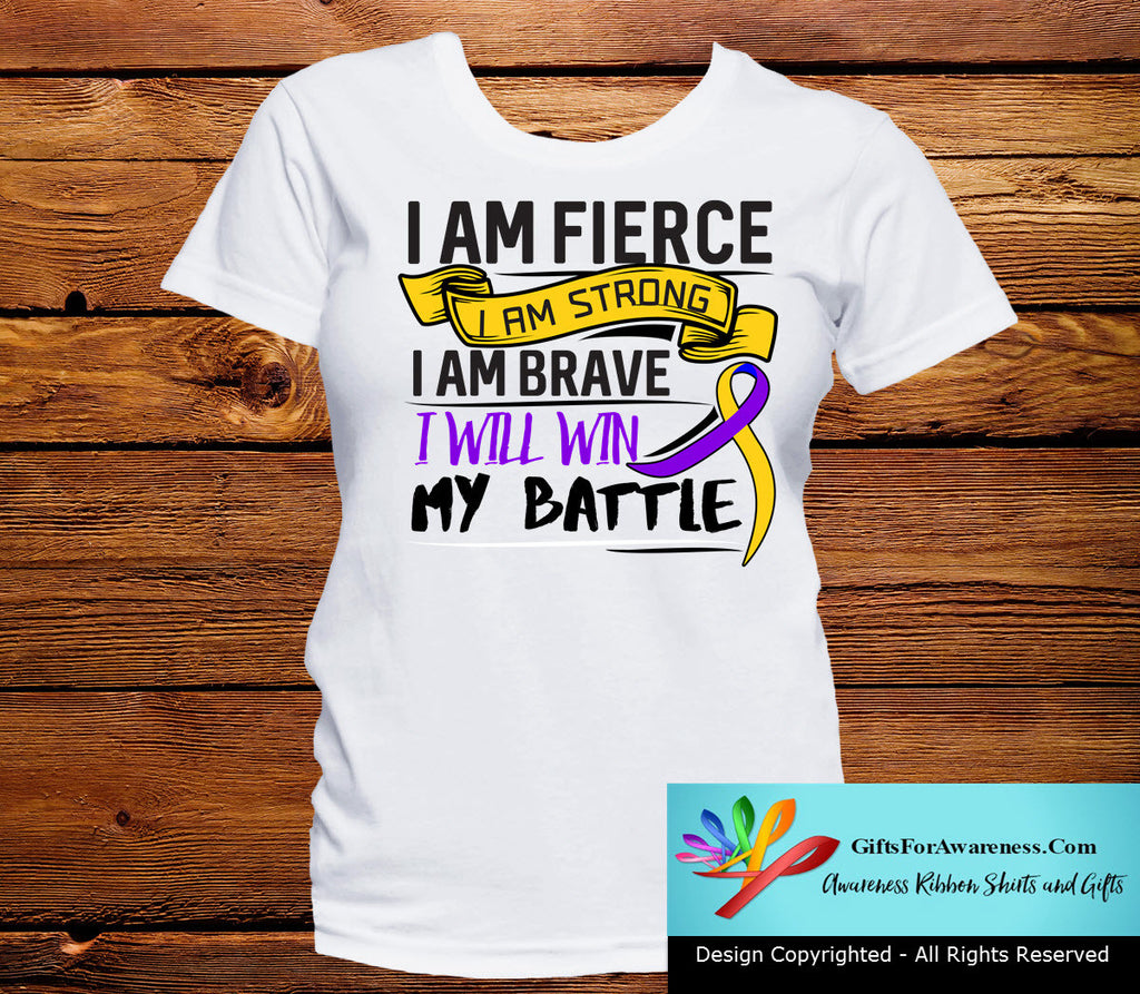 Bladder Cancer I Am Fierce Strong and Brave Shirts