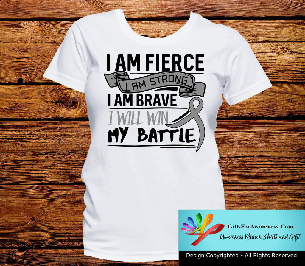 Brain Cancer I Am Fierce Strong and Brave Shirts