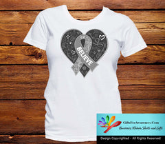 Brain Tumor Believe Heart Ribbon Shirts - GiftsForAwareness