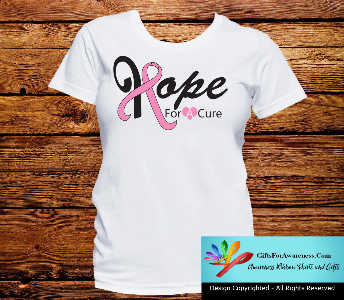 Breast Cancer Hope For A Cure Shirts - GiftsForAwareness