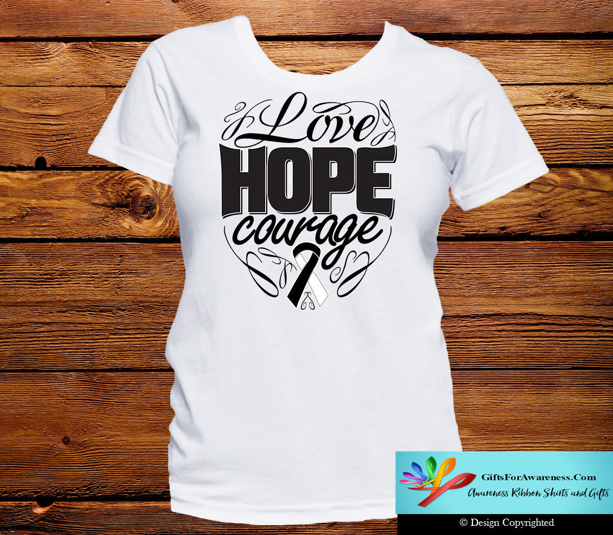 Carcinoid Cancer Love Hope Courage Shirts - GiftsForAwareness