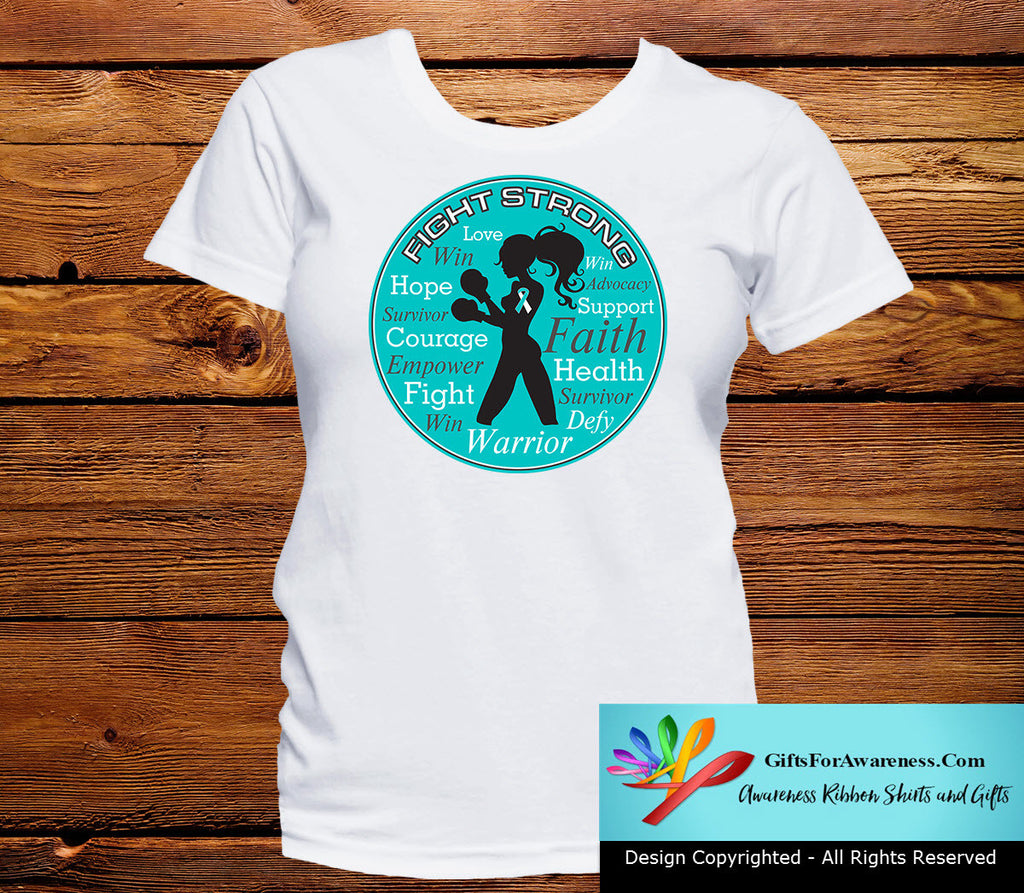 Cervical Cancer Fight Strong Motto T-Shirts