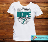 Cervical Cancer Love Hope Courage Shirts - GiftsForAwareness