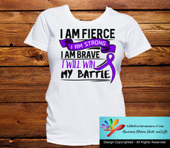Cystic Fibrosis I Am Fierce Strong and Brave Shirts - GiftsForAwareness