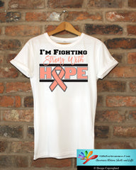 Endometrial Cancer Fighting Strong With Hope Shirts - GiftsForAwareness