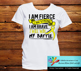 Ewings Sarcoma I Am Fierce Strong and Brave Shirts - GiftsForAwareness