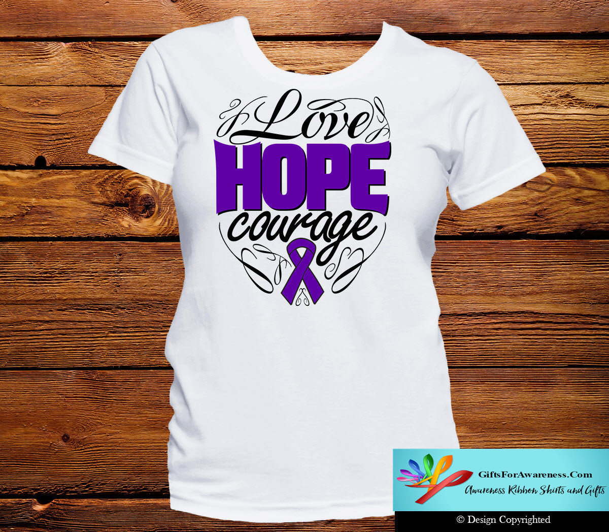 GIST Cancer Love Hope Courage Shirts - GiftsForAwareness