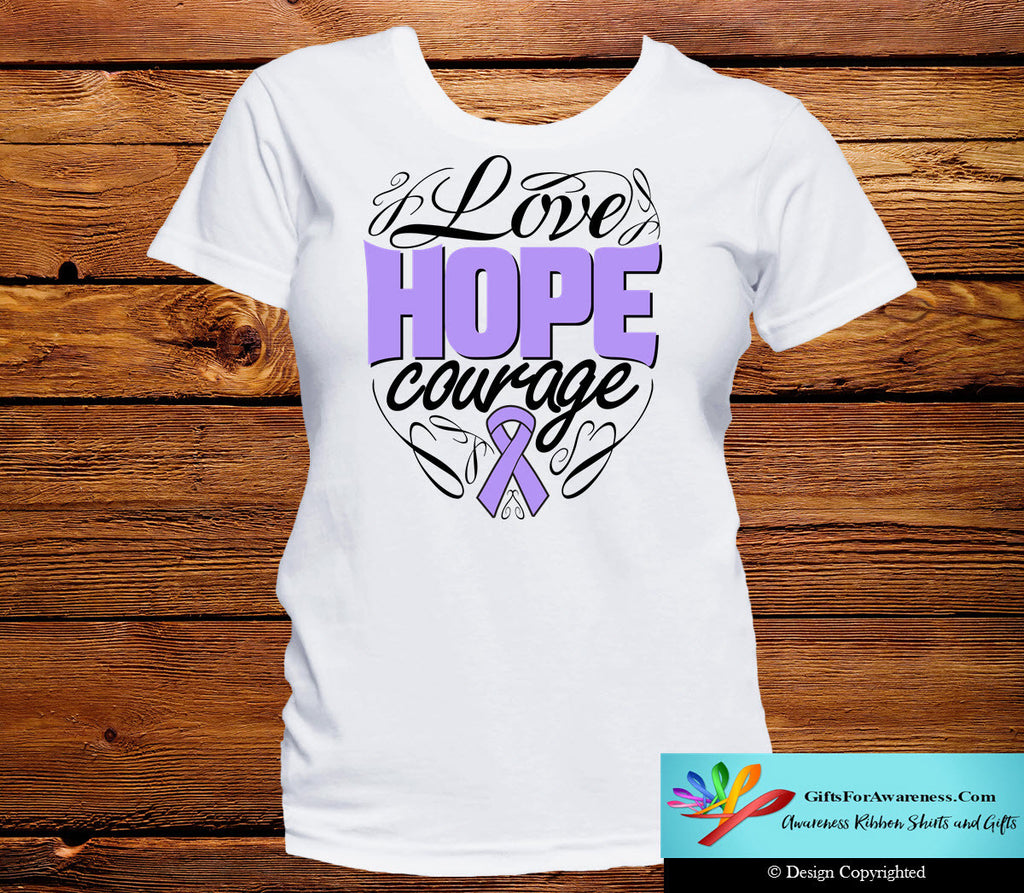 General Cancer Love Hope Courage Shirts