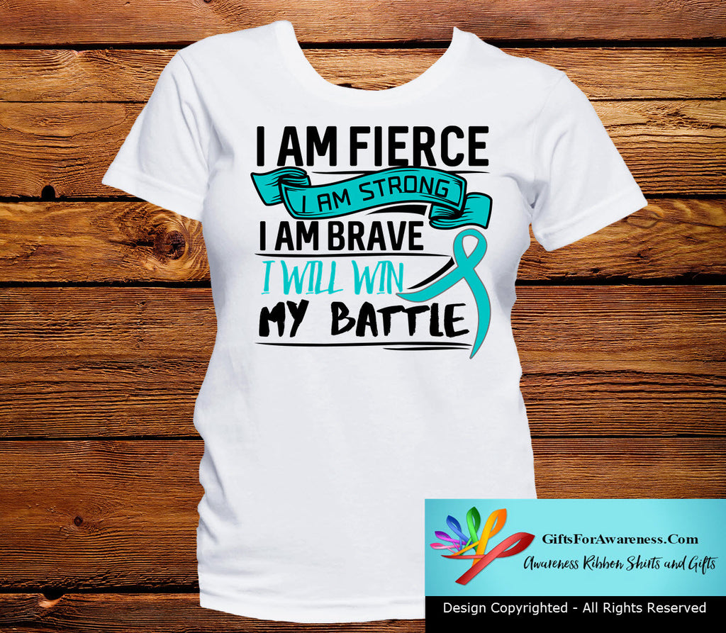 Gynecologic Cancer I Am Fierce Strong and Brave Shirts