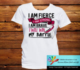 Head Neck Cancer I Am Fierce Strong and Brave Shirts - GiftsForAwareness