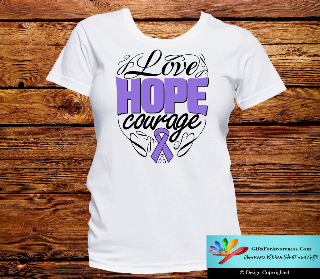 Hodgkins Lymphoma Love Hope Courage Shirts