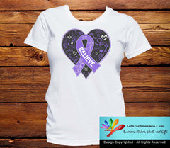Hodgkin's Lymphoma Believe Heart Ribbon Shirts - GiftsForAwareness
