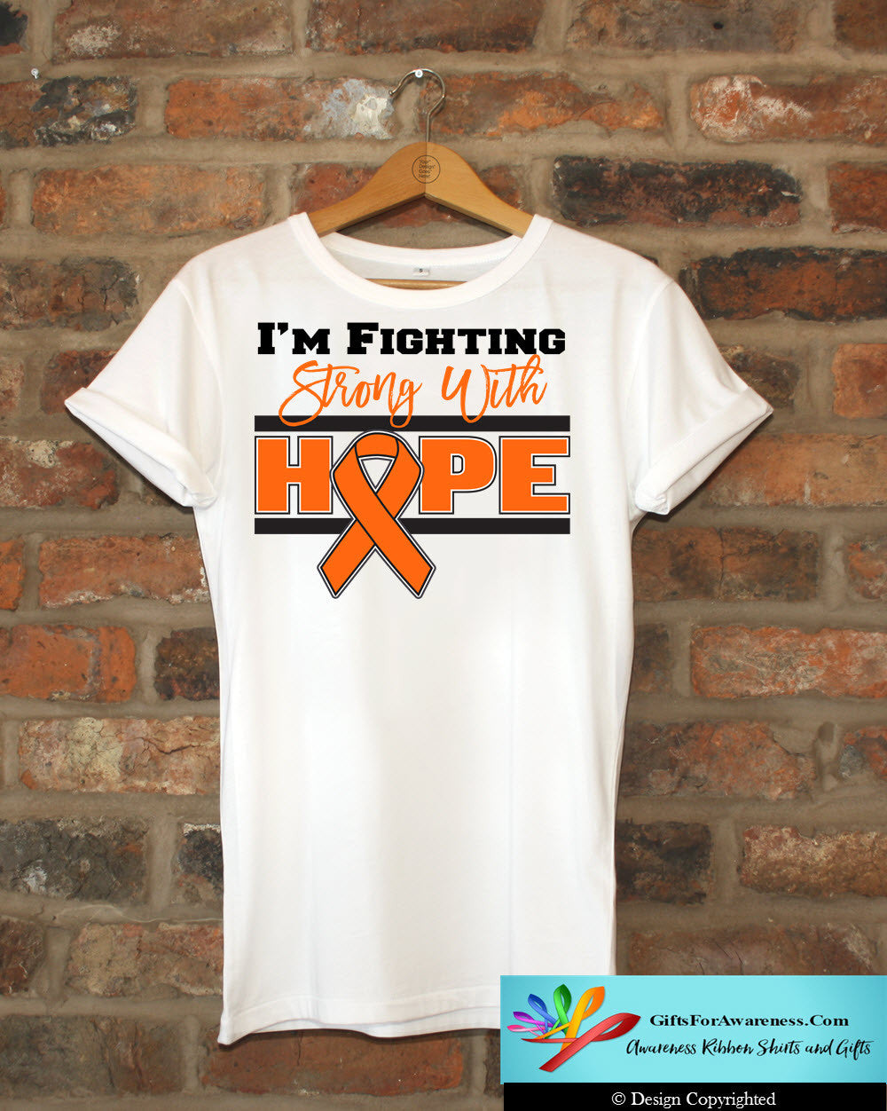 Kidney Cancer I'm Fighting Strong With Hope Shirts - GiftsForAwareness