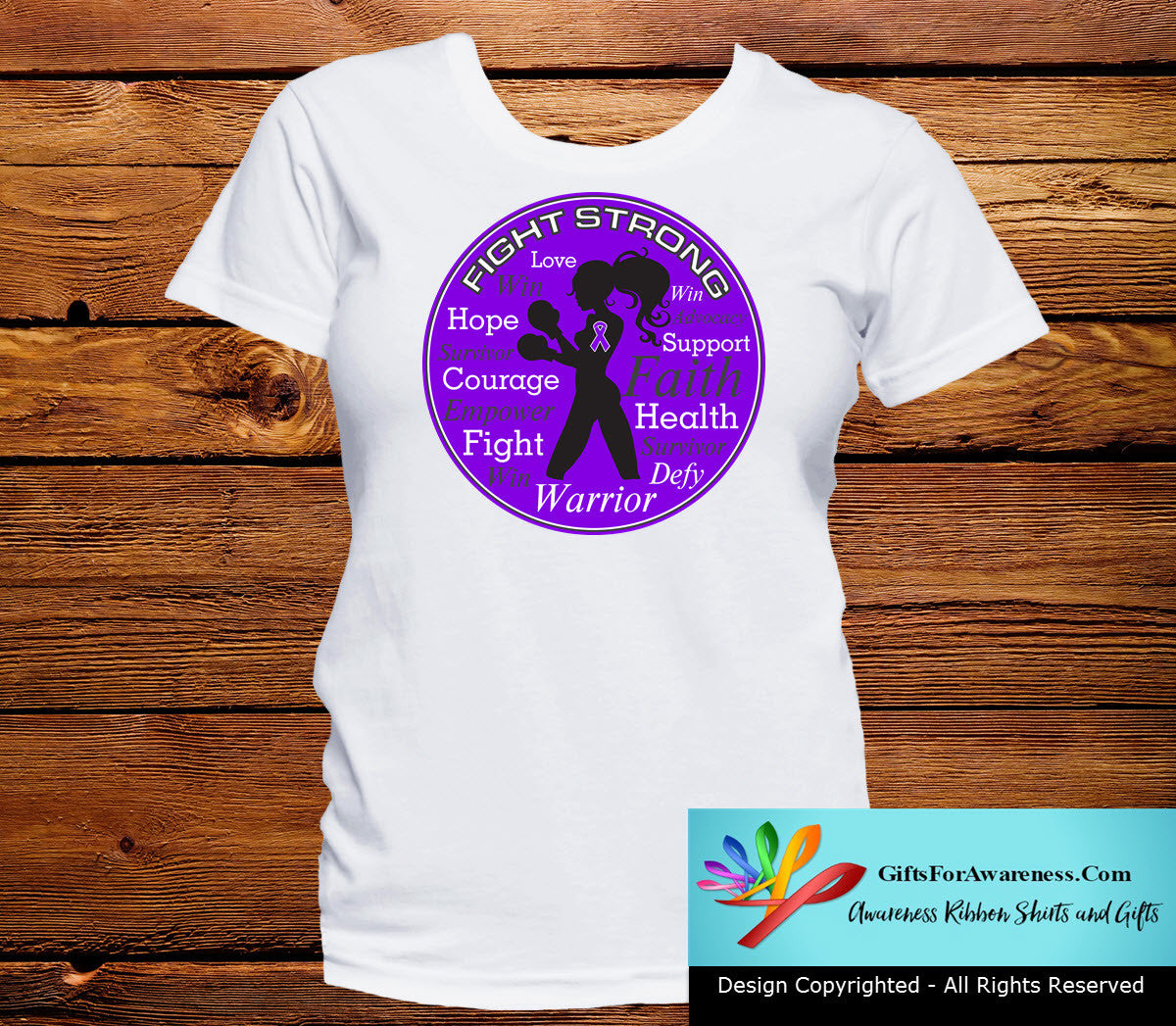 Leiomyosarcoma Fight Strong Motto T-Shirts - GiftsForAwareness