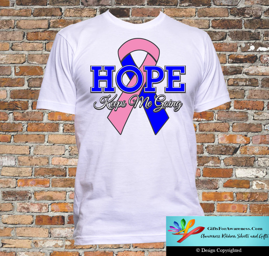 Male Breast Cancer Hope Keeps Me Going Shirts