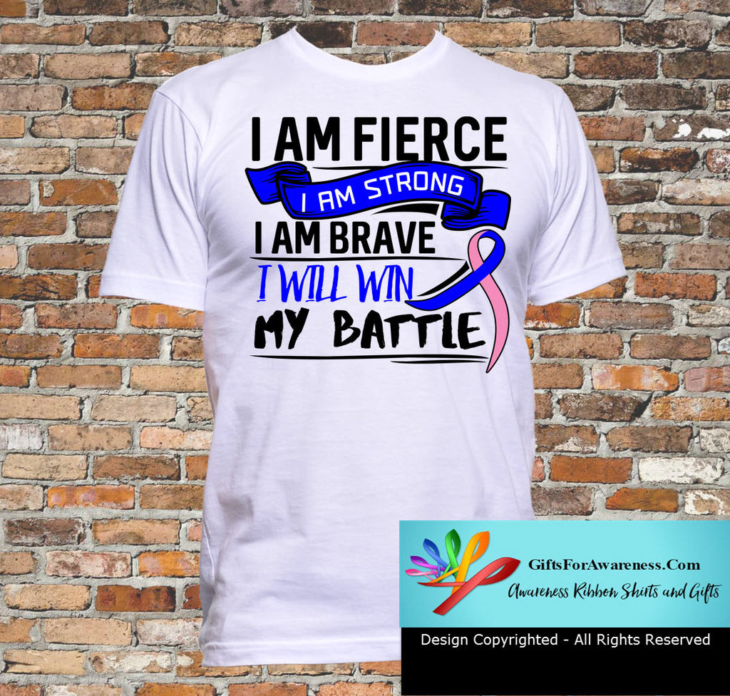 Male Breast Cancer I Am Fierce Strong and Brave Shirts