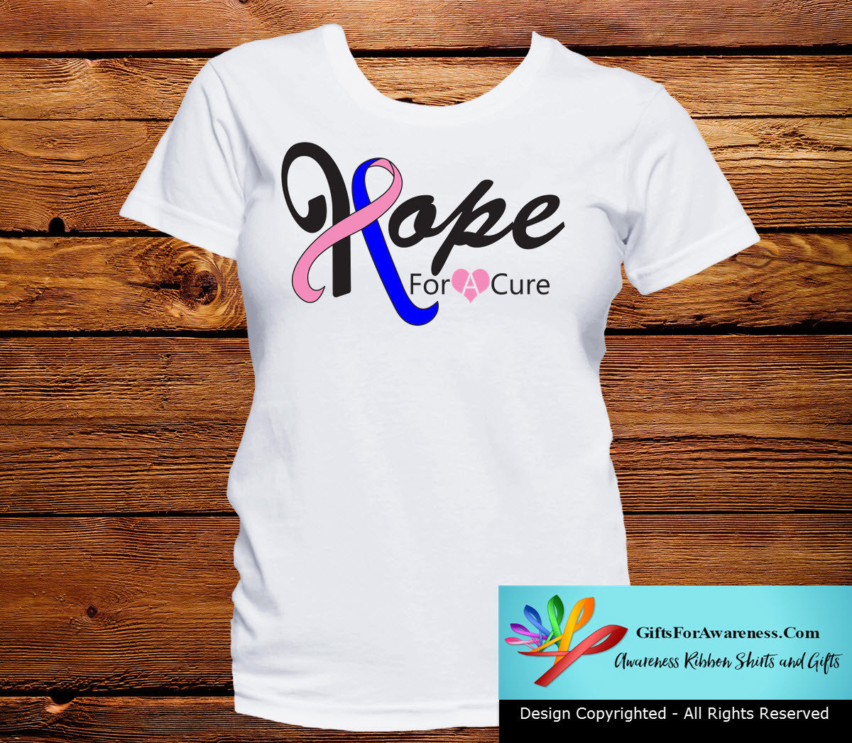 Male Breast Cancer Hope For A Cure Shirts - GiftsForAwareness