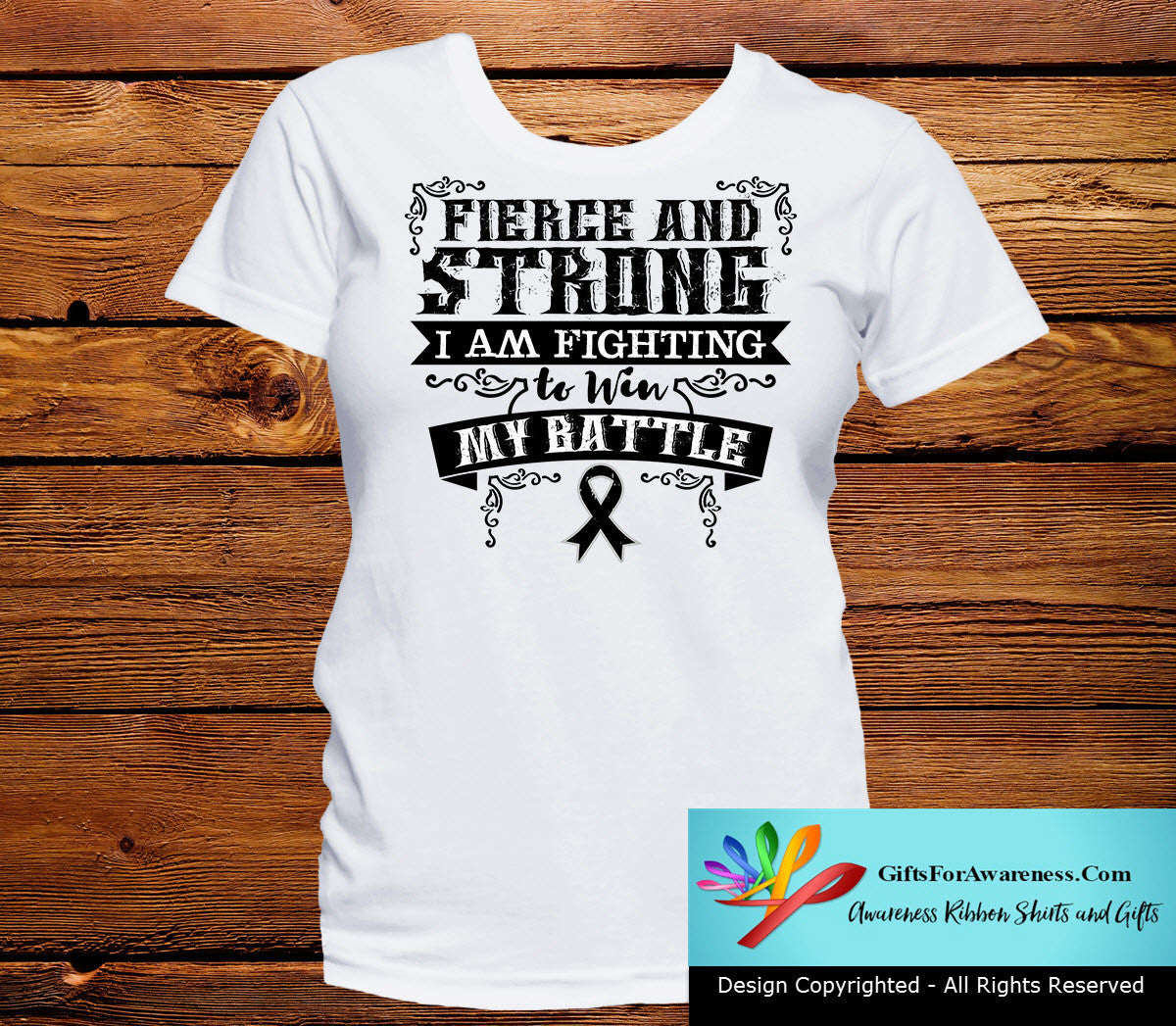 Melanoma Fierce and Strong I'm Fighting to Win My Battle - GiftsForAwareness