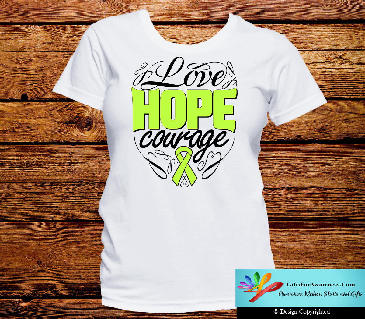Non-Hodgkin's Lymphoma Love Hope Courage Shirts - GiftsForAwareness