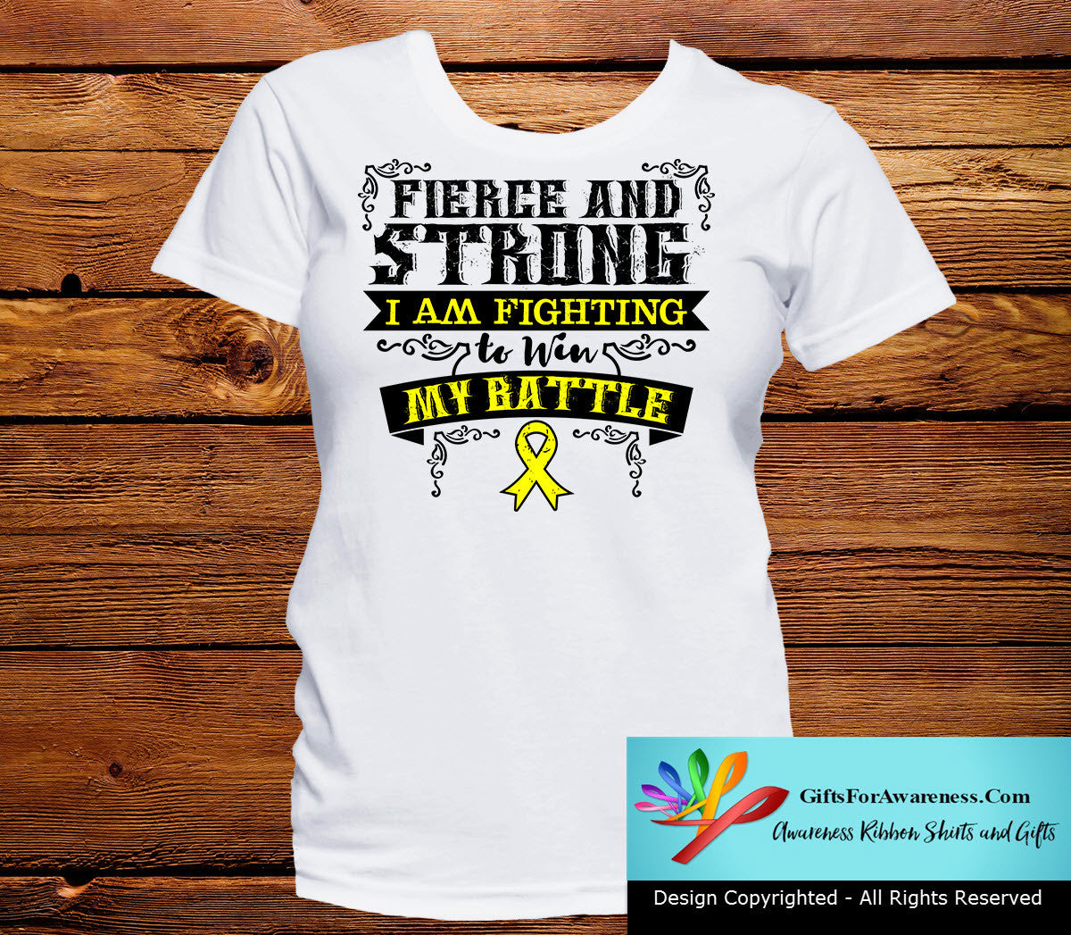 Osteosarcoma Fierce and Strong I'm Fighting to Win My Battle - GiftsForAwareness