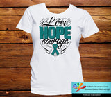 Ovarian Cancer Love Hope Courage Shirts - GiftsForAwareness