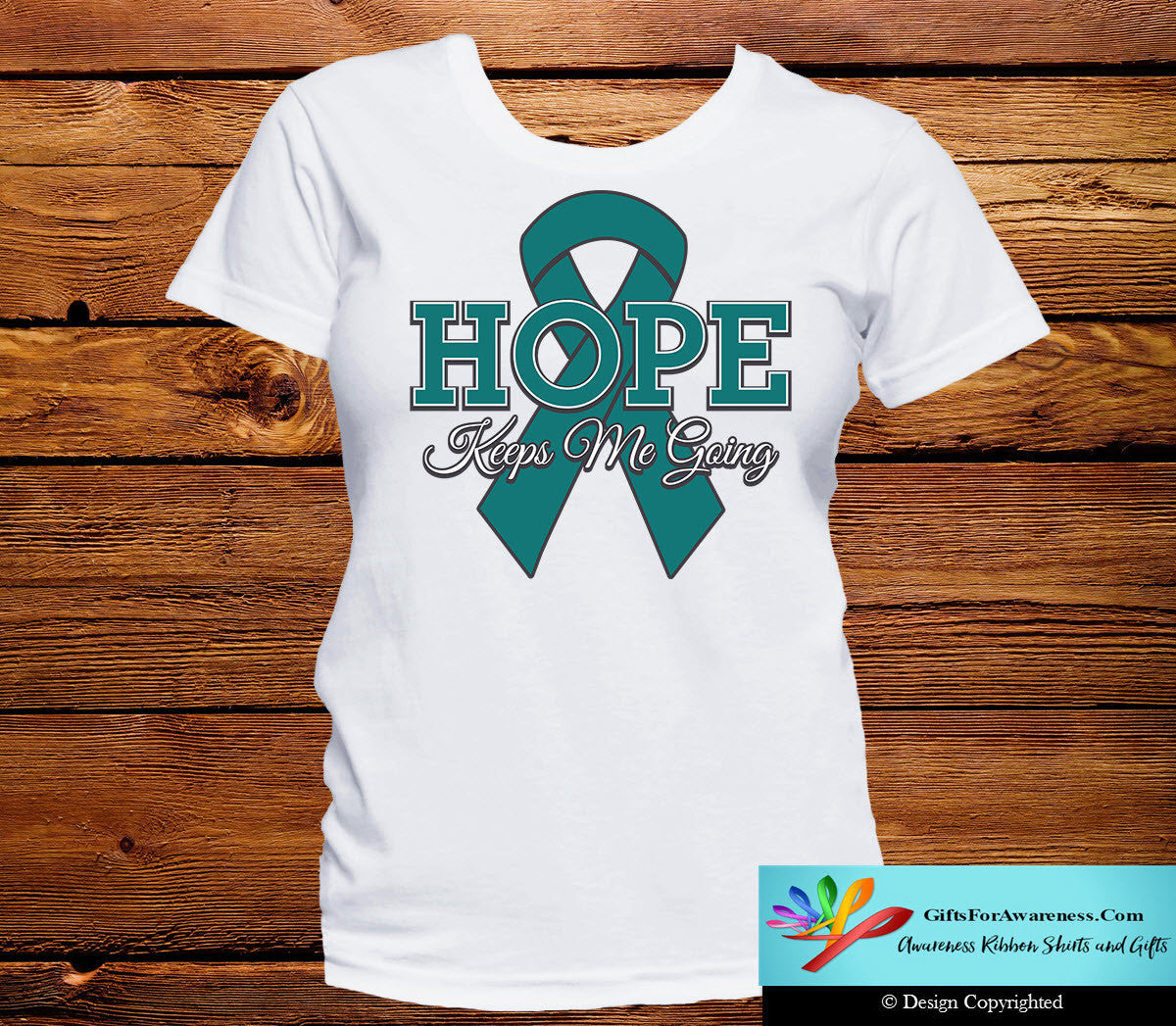 Ovarian Cancer Hope Keeps Me Going Shirts - GiftsForAwareness