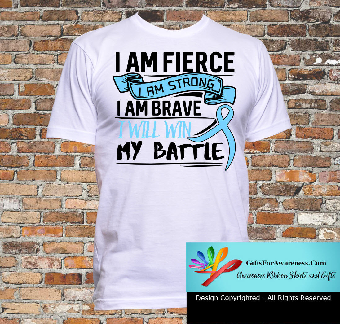 Prostate Cancer I Am Fierce Strong and Brave Shirts - GiftsForAwareness