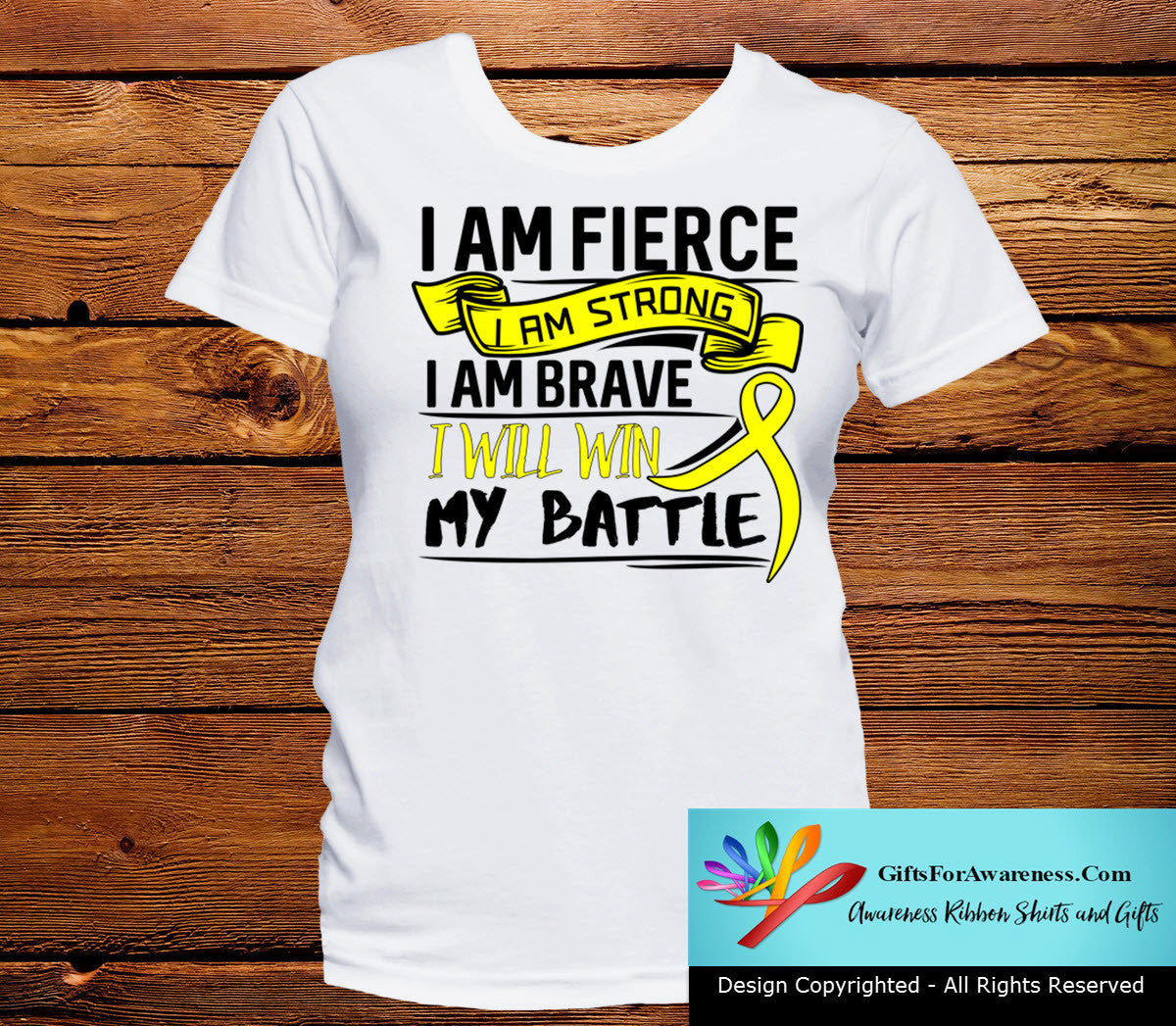 Sarcoma I Am Fierce Strong and Brave Shirts - GiftsForAwareness
