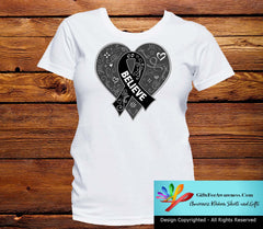 Skin Cancer Believe Heart Ribbon Shirts - GiftsForAwareness