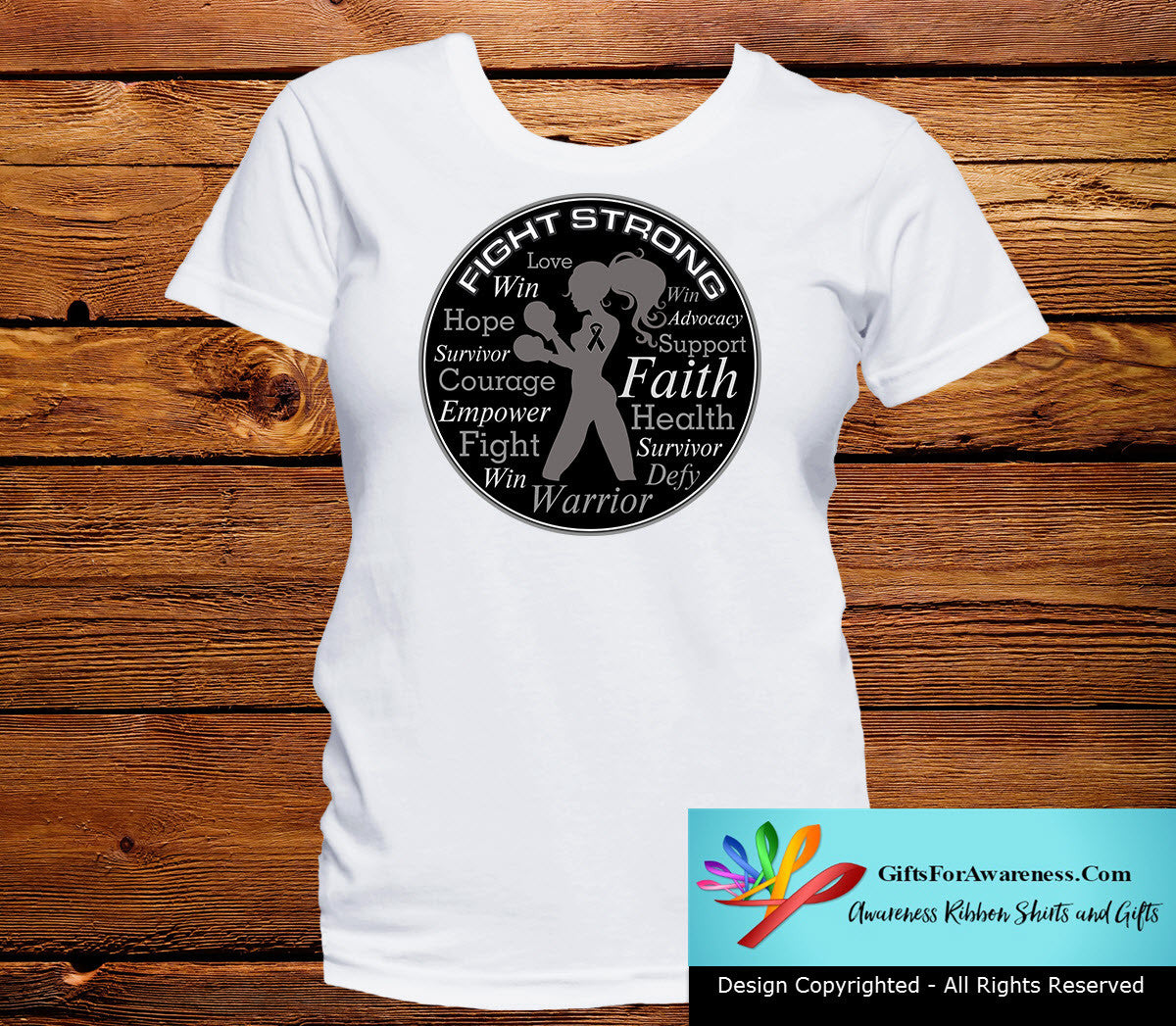 Skin Cancer Fight Strong Motto T-Shirts - GiftsForAwareness