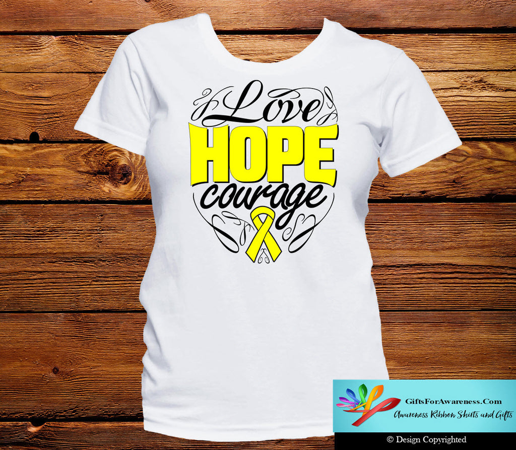Testicular Cancer Love Hope Courage Shirts