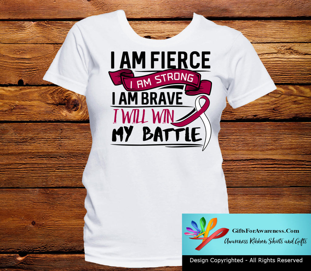 Throat Cancer I Am Fierce Strong and Brave Shirts