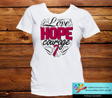 Throat Cancer Love Hope Courage Shirts - GiftsForAwareness