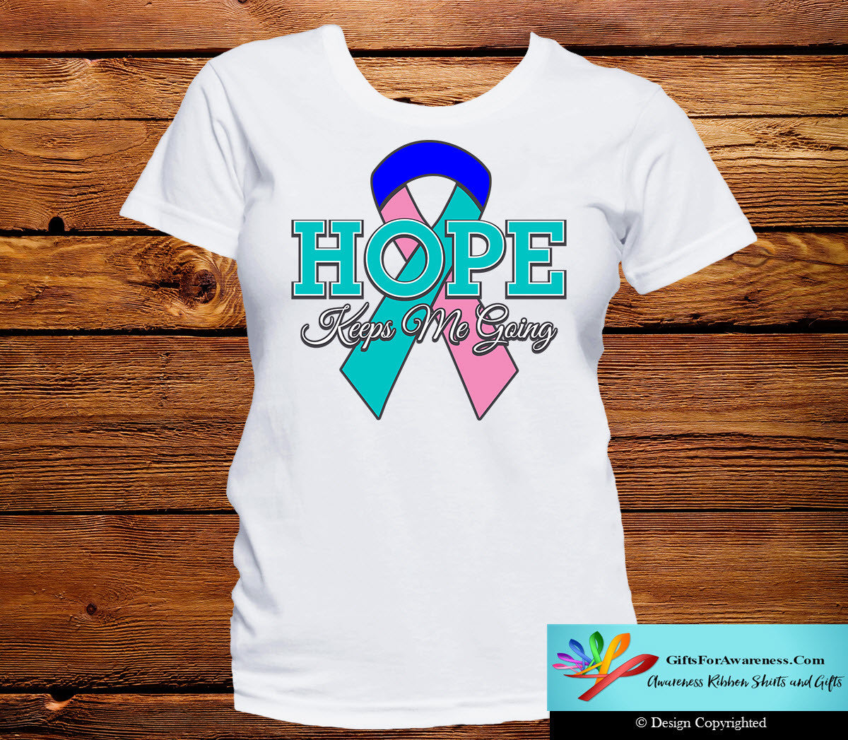 Thyroid Cancer Hope Keeps Me Going Shirts - GiftsForAwareness