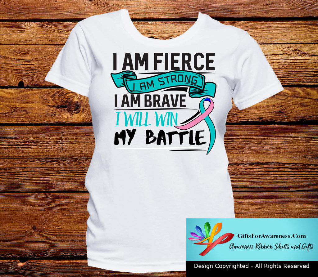 Thyroid Cancer I Am Fierce Strong and Brave Shirts