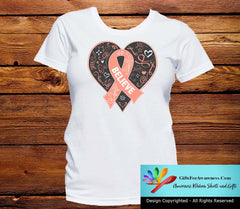 Uterine Cancer Believe Heart Ribbon Shirts - GiftsForAwareness